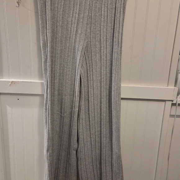 aerie Pants - Aerie Heather Gray Ribbed Lounge Pants